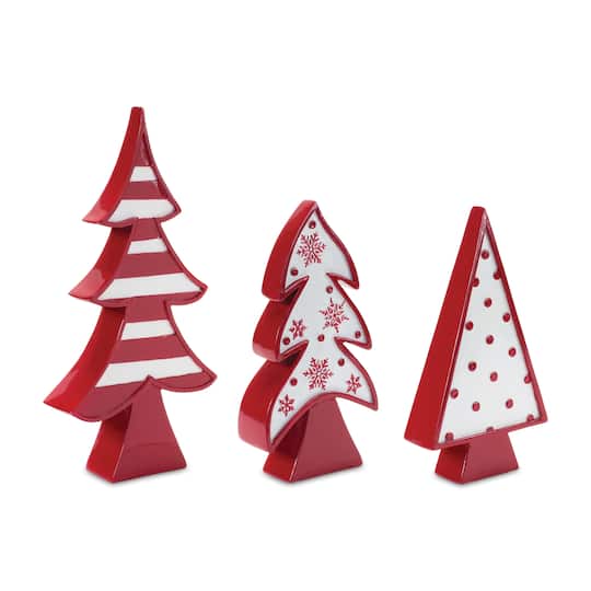 Red Whimsical Tabletop Tree Set By Melrose | Michaels®